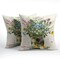 Spring Wildflower Throw Pillow Covers 18X18 Inches Set of 2 Multi Colored Daisy Flowers Mason Jar Pillowcase Soft Cotton Linen Square Spring Cushion Covers for Home Sofa Patio Bedroom